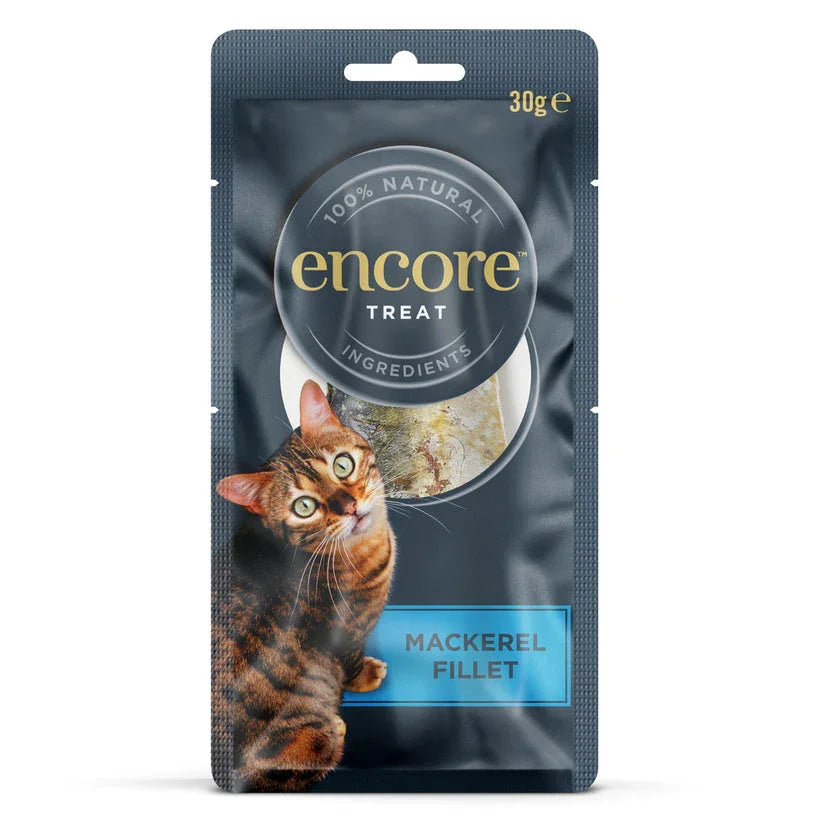 Encore Mackerel Fillet Cat Treats pouch
