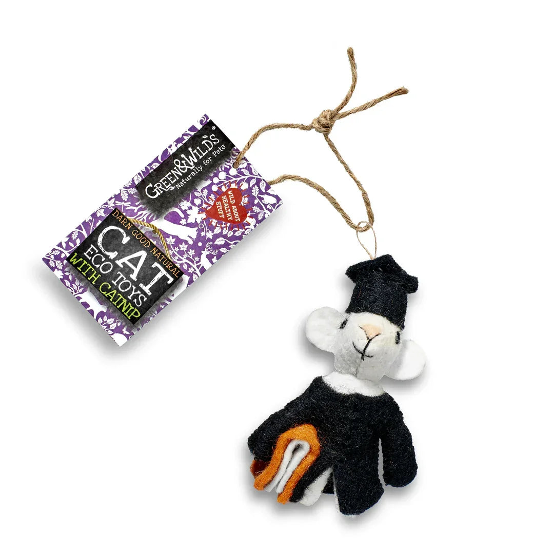 Green & Wild’s Archibald Mouse eco cat toy with catnip