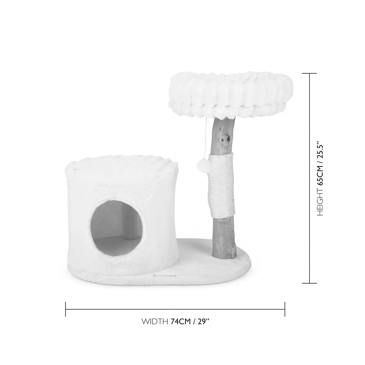 Scruffs Alpine Himalayas cat tree dimensions showing height and base measurements