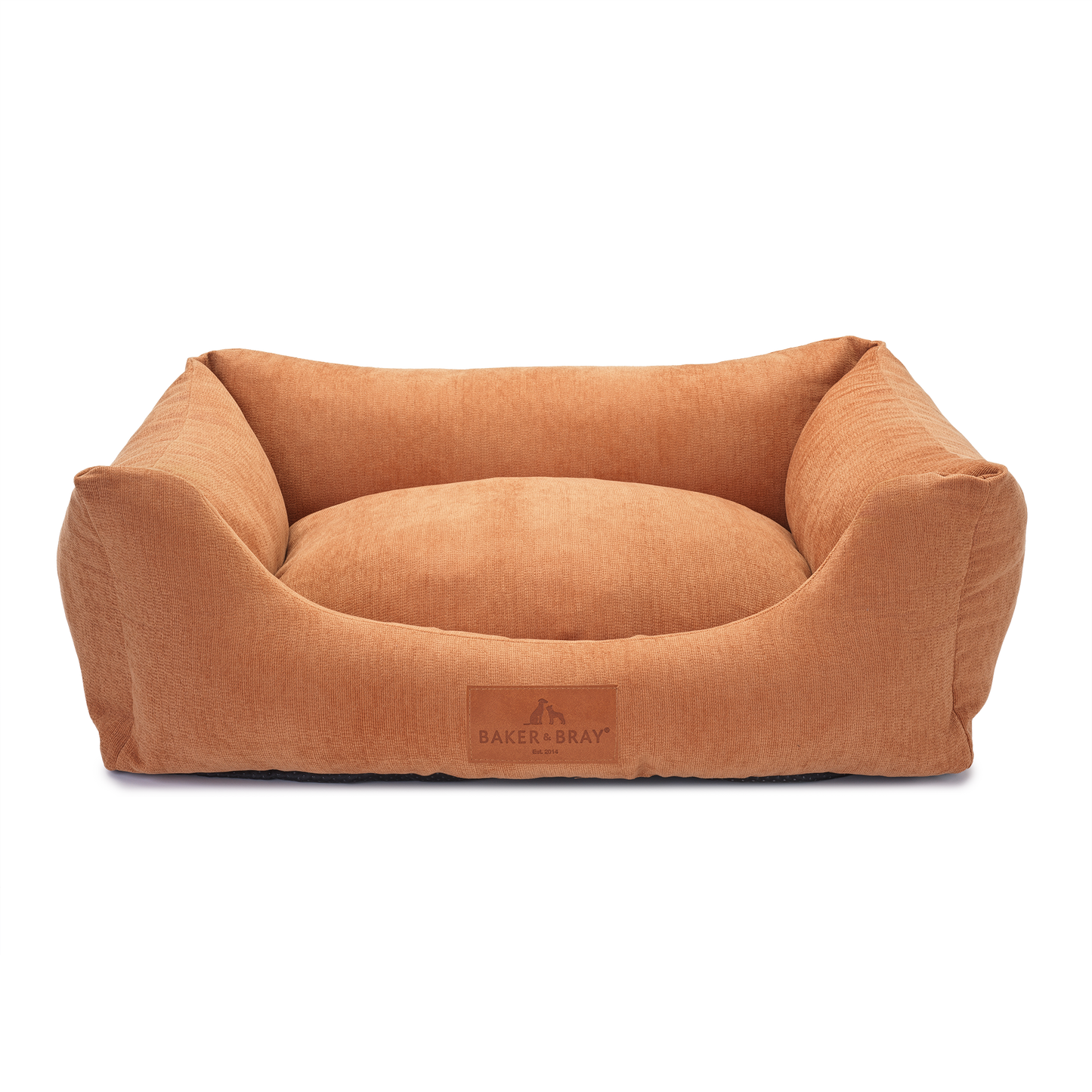 Peach fuzz interchangeable dog bed cover by Baker & Bray
