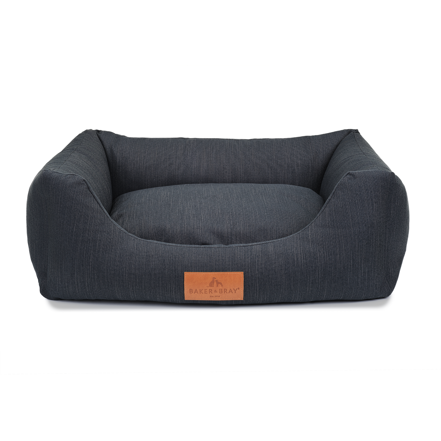Slate grey interchangeable dog bed cover by Baker & Bray