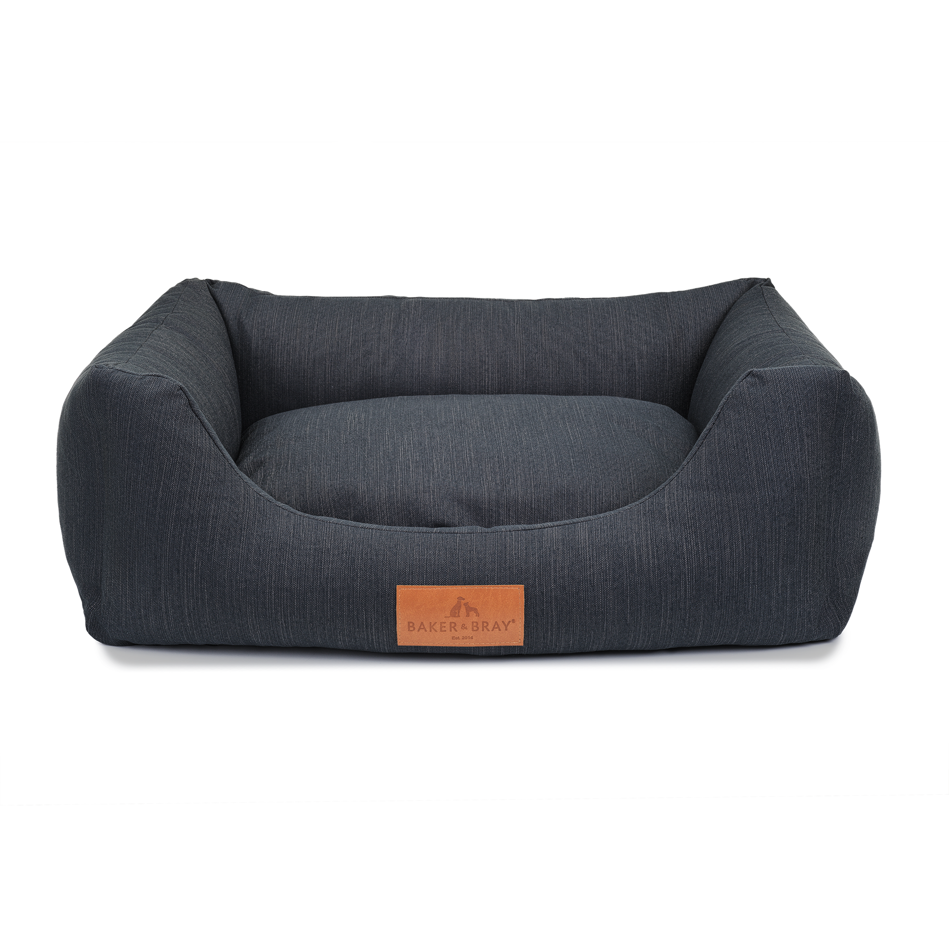 Slate grey interchangeable dog bed cover by Baker & Bray