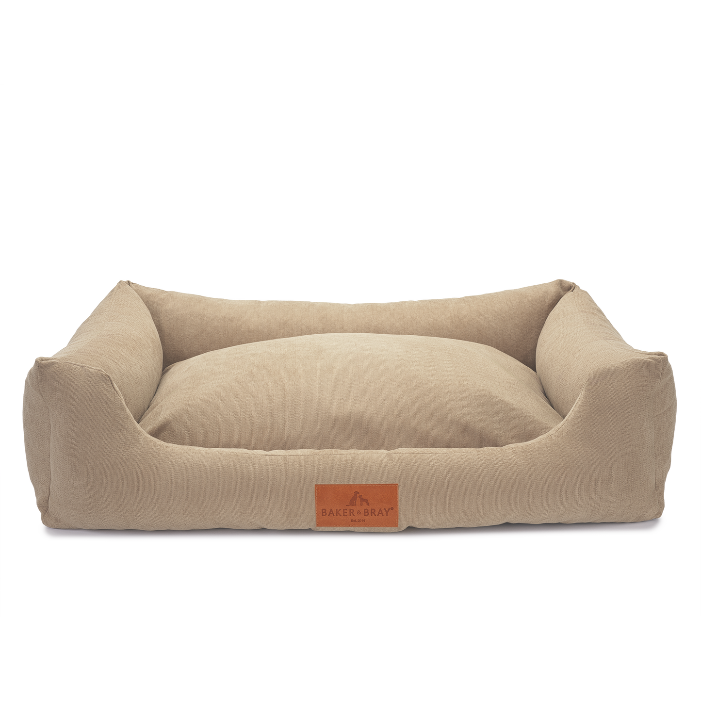 Baker & Bray ultimate orthopaedic dog bed oatmeal beige on white background