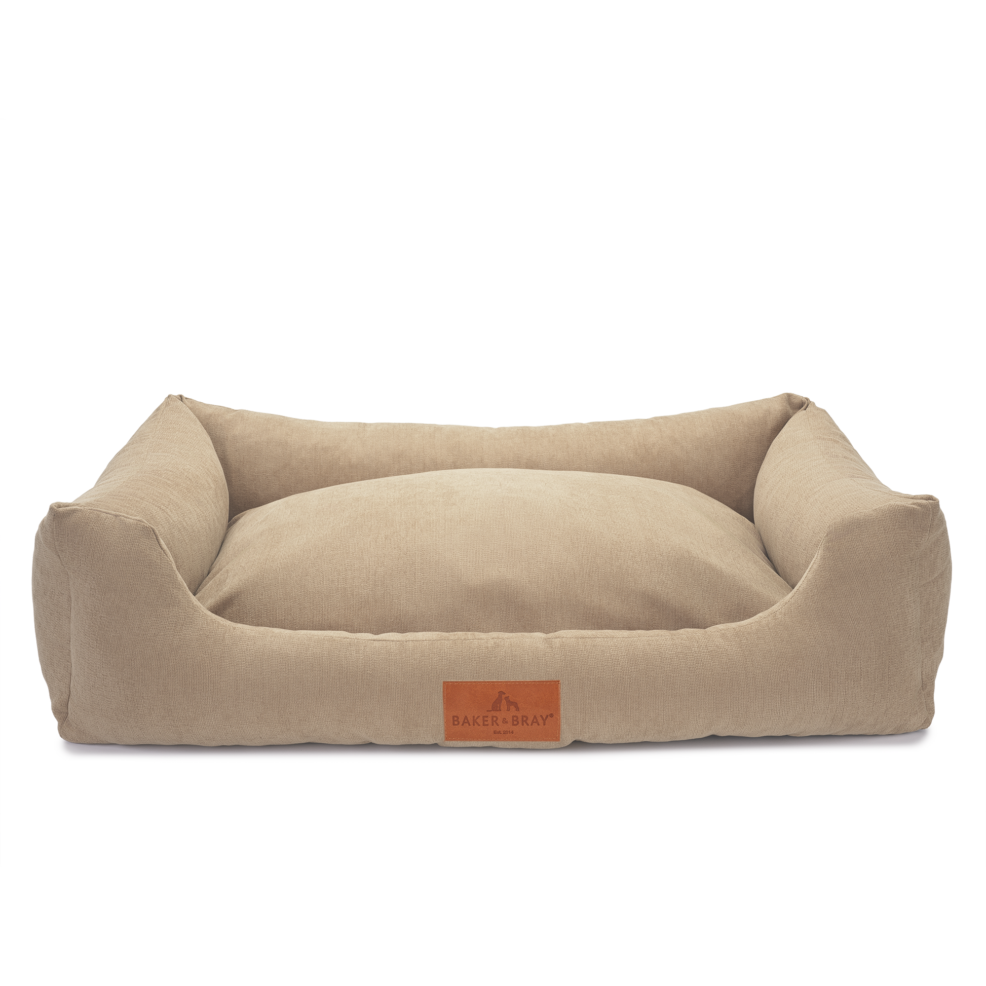Baker & Bray ultimate orthopaedic dog bed oatmeal beige on white background