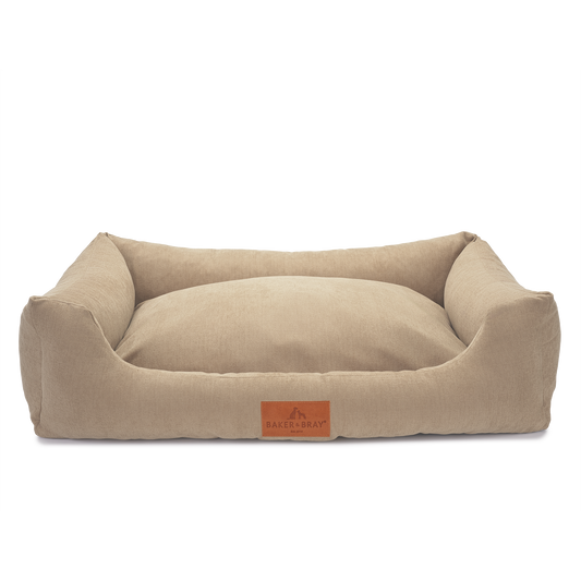 Baker & Bray ultimate orthopaedic dog bed oatmeal beige on white background