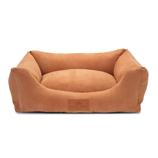 Baker & Bray ultimate orthopaedic dog bed peach fuzz on white background