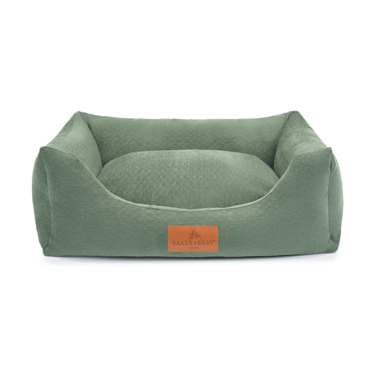 Baker & Bray ultimate orthopaedic dog bed sage green on white background
