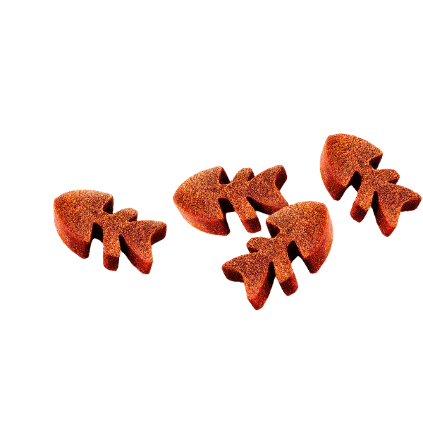 Fish-shaped salmon cat treats