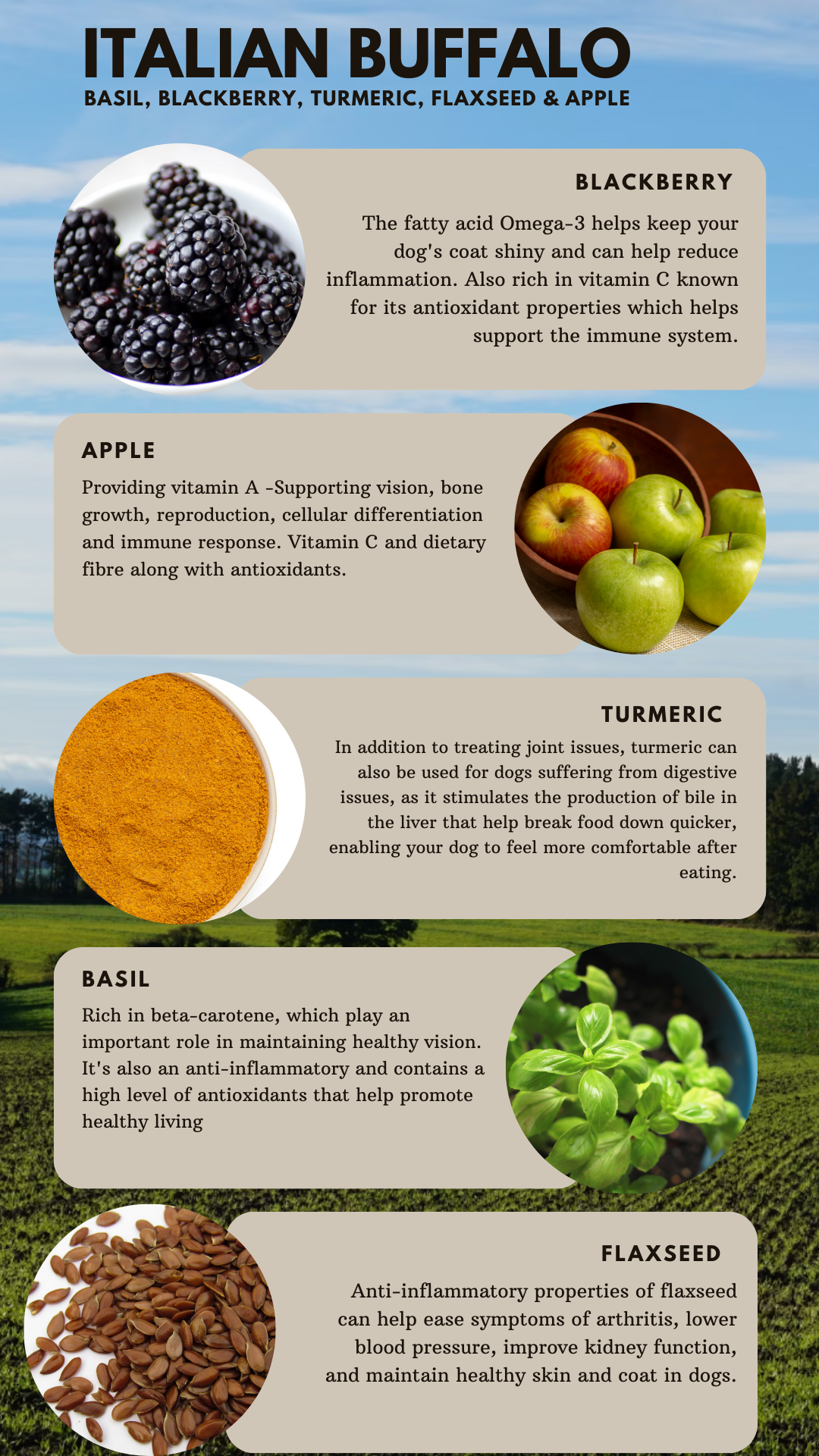 Key benefits of Country Barn Italian Buffalo Adult Dog Food