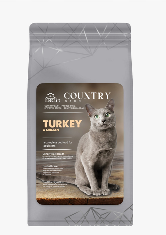 Country Barn Turkey & Chicken Dry Cat Food packaging