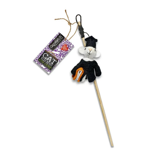 Green & Wild’s Archibald Mouse teaser eco cat toy with catnip