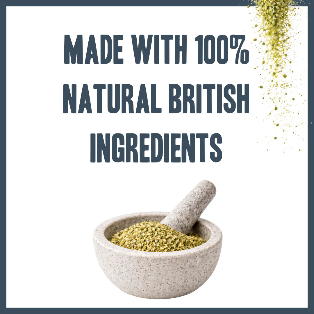 Natural British ingredients used in Herbacare Skin & Fur dog supplements