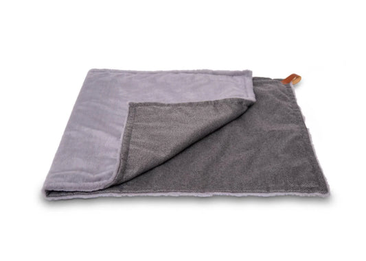 Folded Ralph & Co Balmoral luxury dog blanket with soft sherpa lining