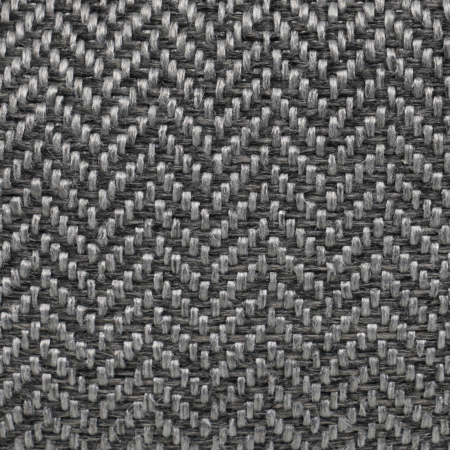 Close-up of the grey herringbone fabric on the Balmoral Luxury Donut Dog Bed