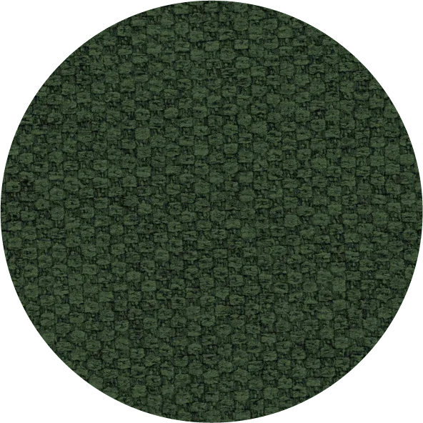 Close-up of the bottle green upholstery fabric.