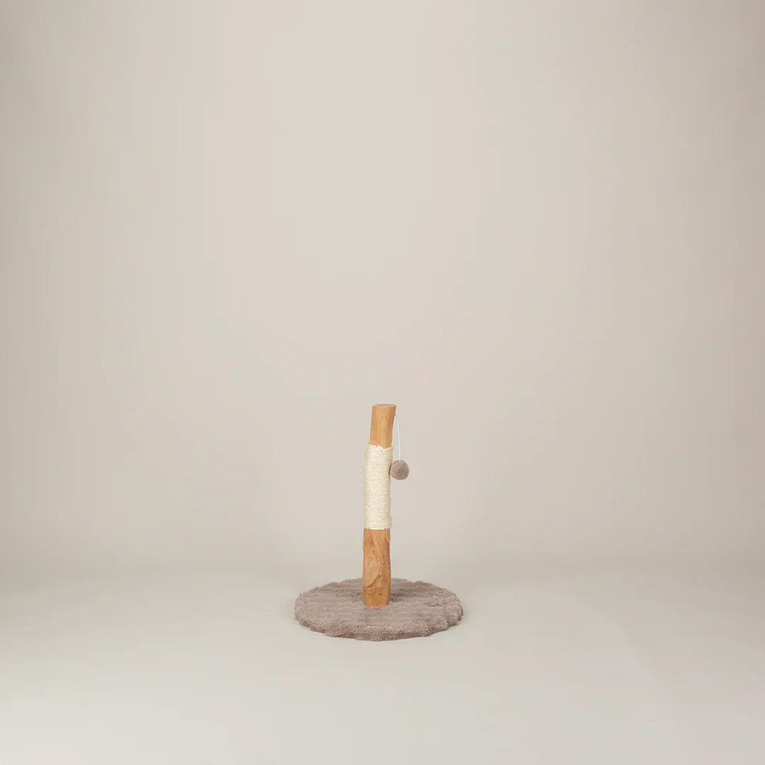 Scruffs Andes cat scratching post taupe standalone on neutral background