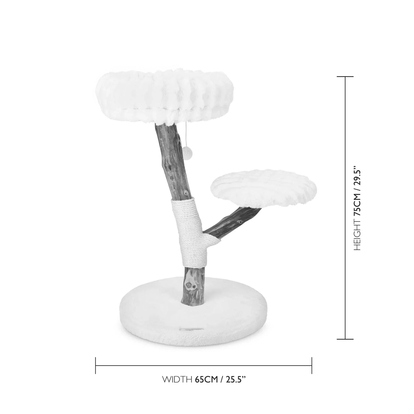 Scruffs Alpine Atlas cat tree dimensions showing height and base width