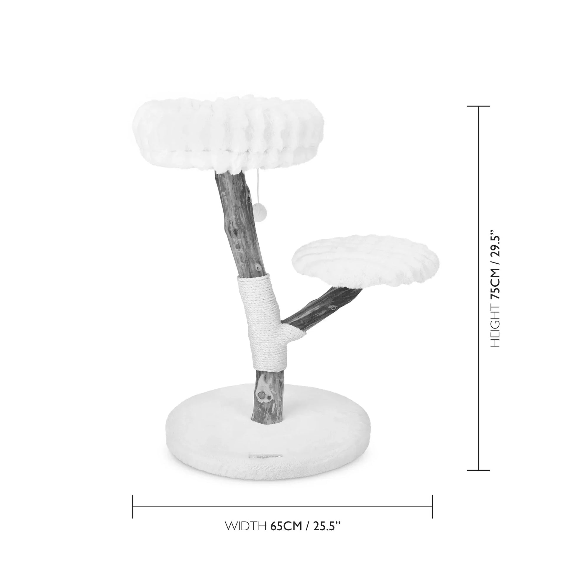 Scruffs Alpine Atlas cat tree dimensions showing height and base width