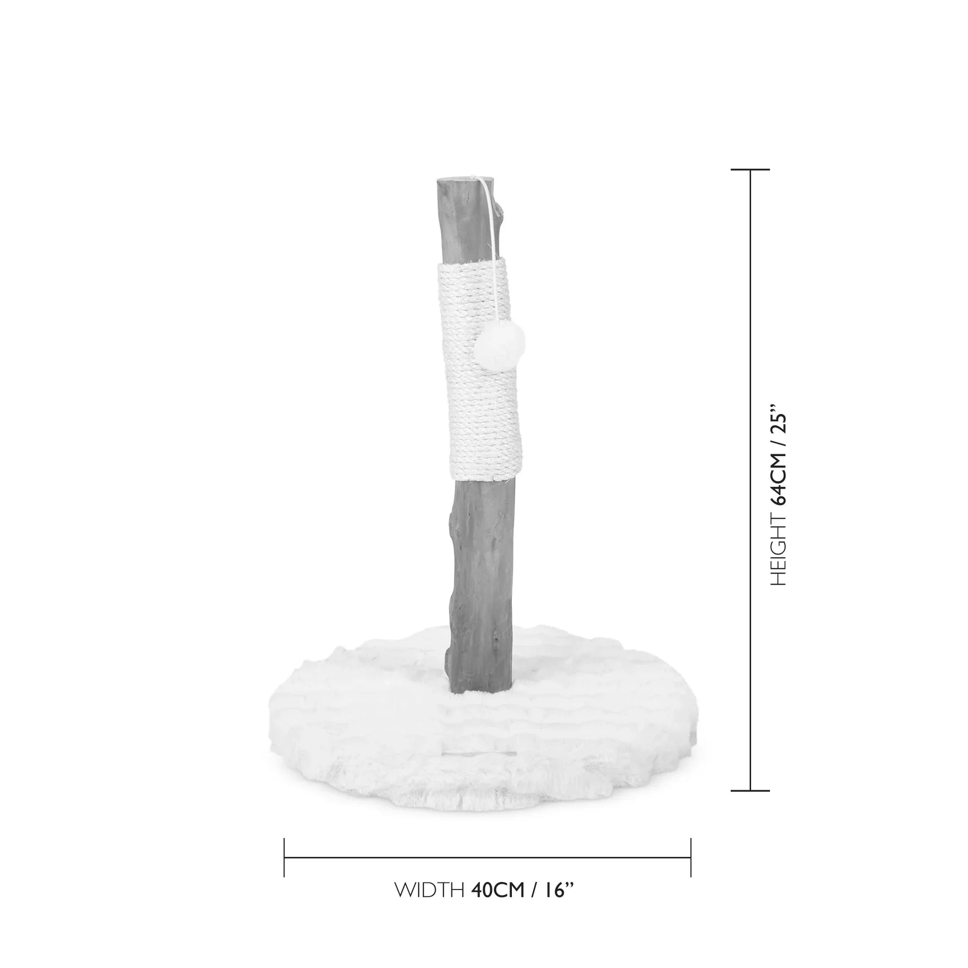Scruffs Alpine Rockies cat scratching post dimensions showing height and base width