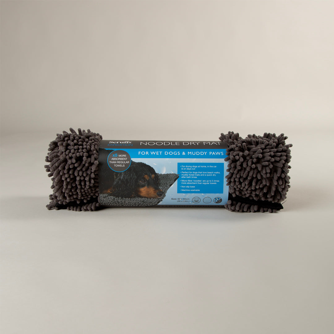 Scruffs dog drying mat rolled with retail packaging