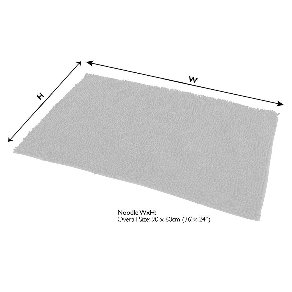 Scruffs dog drying mat size guide showing 90 x 60cm dimensions