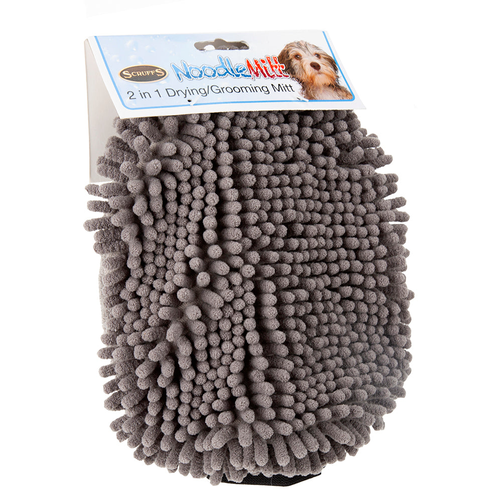Scruffs noodle drying mitt with retail packaging